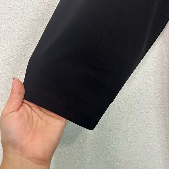 Susan Graver Liquid Knit Solid Black Keyhole 3/4 Sleeve Top Women’s Size 2X P - Picture 4 of 12